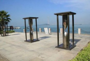廣場沙漏雕塑廠家 現代小品 創意不銹鋼沙漏雕塑廠