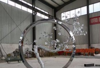 鍛造梅花雕塑廠家 廣場小品 戶外不銹鋼梅花雕塑制作