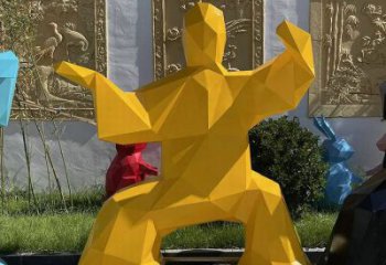 彩繪太極雕塑廠家 抽象異形擺件 街頭太極雕塑廠