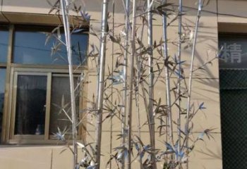 創(chuàng)意竹子雕塑廠家 鏡面小品 公園不銹鋼竹子雕塑廠