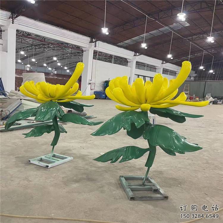 大型菊花雕塑廠家 鍛造小品 公園不銹鋼菊花雕塑廠