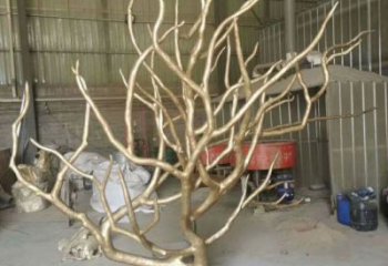 拉絲枯樹雕塑廠家 鏤空創意擺件 別墅區不銹鋼枯樹雕塑廠