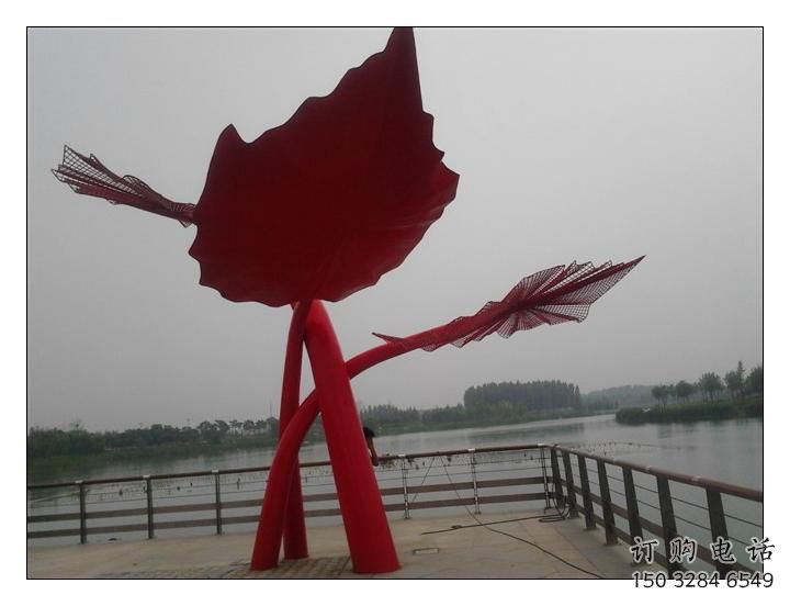 大型樹葉子雕塑廠家 鍛造小品 歐式不銹鋼樹葉子雕塑廠