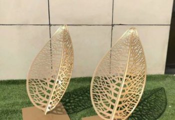 烤漆葉片雕塑廠家 鏤空公園小品 戶外不銹鋼葉片雕塑廠