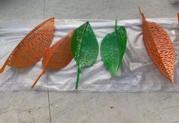 異形葉片雕塑廠家 現代公園小品 幾何不銹鋼葉片雕塑廠