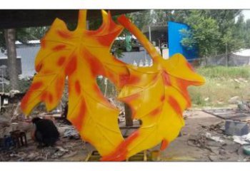 抽象樹葉子雕塑廠家 現(xiàn)代小品 烤漆不銹鋼樹葉子雕塑廠