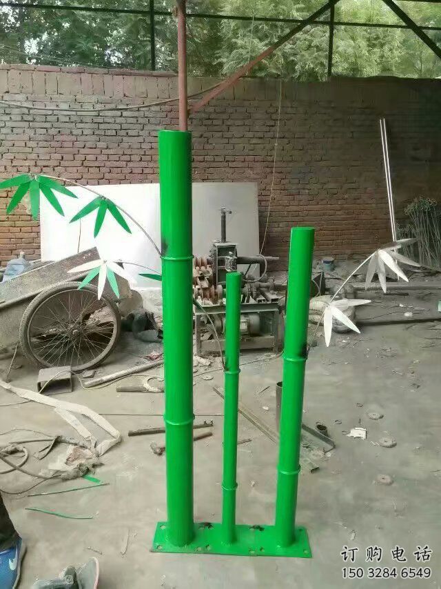 幾何竹葉雕塑廠家 現代小品 仿真不銹鋼竹葉雕塑廠