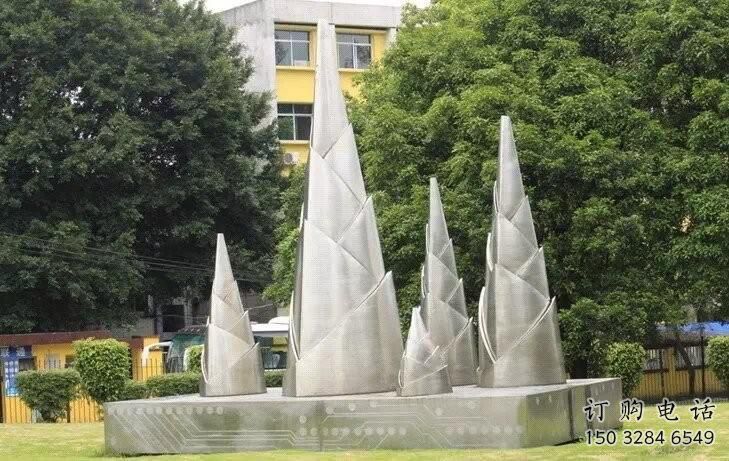 庭院竹筍雕塑廠家 草地小品 鍛造不銹鋼竹筍雕塑廠