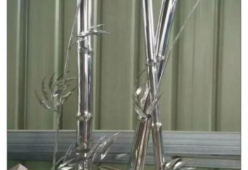 鏡面竹子雕塑廠家 現(xiàn)代大型擺件 創(chuàng)意不銹鋼竹子雕塑廠