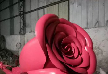 中式玫瑰花雕塑廠家 烤漆公園小品 現(xiàn)代不銹鋼玫瑰花雕塑廠