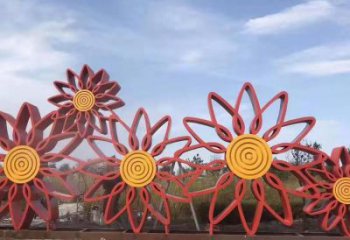 幾何太陽花雕塑廠家 鏤空小品 創(chuàng)意不銹鋼太陽花雕塑廠