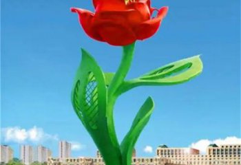 公園花卉雕塑廠家 戶外擺件 現代不銹鋼花卉雕塑廠