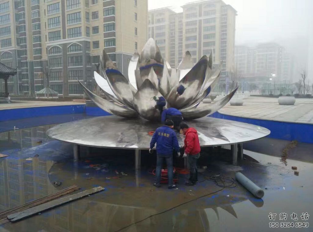 中式蓮花雕塑廠家 創(chuàng)意小品 歐式不銹鋼蓮花雕塑廠