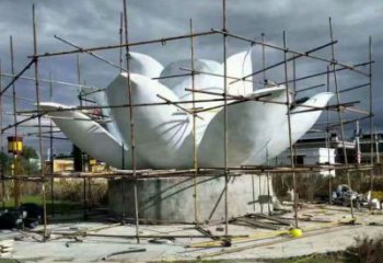 廣場蓮花雕塑廠家 抽象小品 戶外不銹鋼蓮花雕塑廠