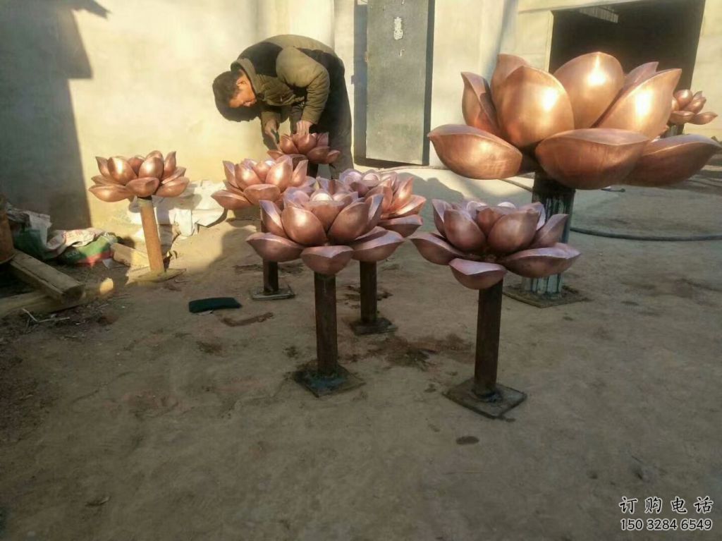 廣場水蓮雕塑廠家 歐式小品 創意不銹鋼水蓮雕塑加工