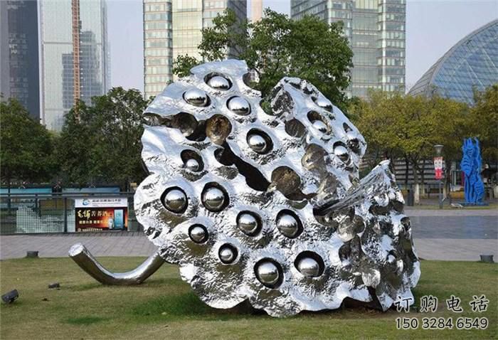 異形蓮蓬雕塑廠家 現(xiàn)代公園小品 廣場(chǎng)不銹鋼蓮蓬雕塑廠