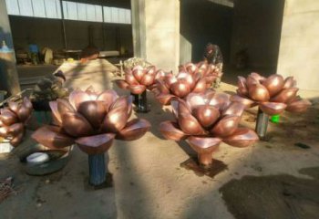 庭院水蓮雕塑廠家 草地小品 鍛造不銹鋼水蓮雕塑廠