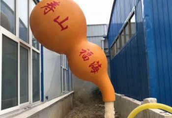 懸空葫蘆雕塑廠家 大型別墅區小品 戶外不銹鋼葫蘆雕塑廠