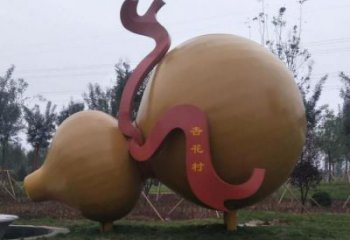 廣場葫蘆雕塑廠家 抽象小品  戶外不銹鋼葫蘆雕塑廠