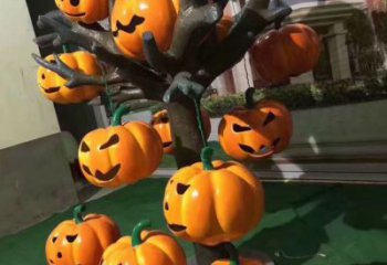 廣場南瓜雕塑廠家 仿真小品 彩繪不銹鋼南瓜雕塑廠