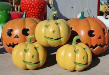 游樂場南瓜雕塑廠家 幼兒園擺件 噴漆不銹鋼南瓜雕塑廠