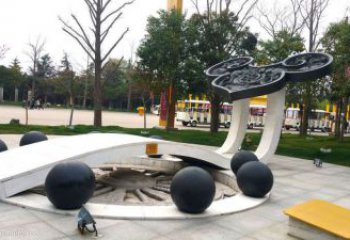 街道如意雕塑廠家 現(xiàn)代擺件 烤漆不銹鋼如意雕塑廠