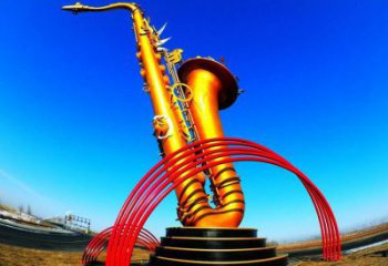 烤漆薩克斯雕塑廠家 戶外小品 大型不銹鋼薩克斯雕塑廠