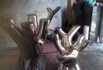 廣場樹墩雕塑廠家 大型小品 仿真不銹鋼樹墩雕塑廠