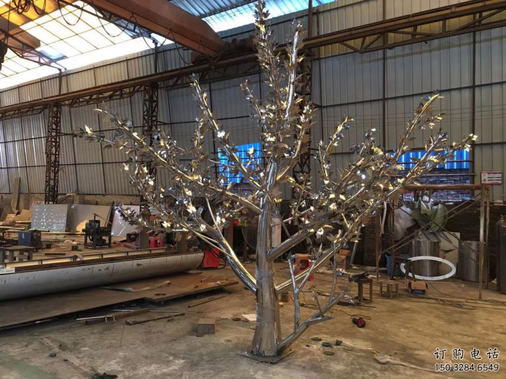 廣場楓樹雕塑廠家 創意小品 大型不銹鋼楓樹雕塑廠