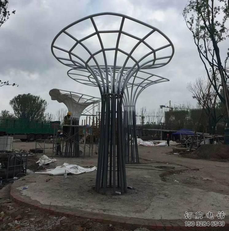 創意樹冠雕塑廠家 鏤空小品 公園不銹鋼樹冠雕塑廠