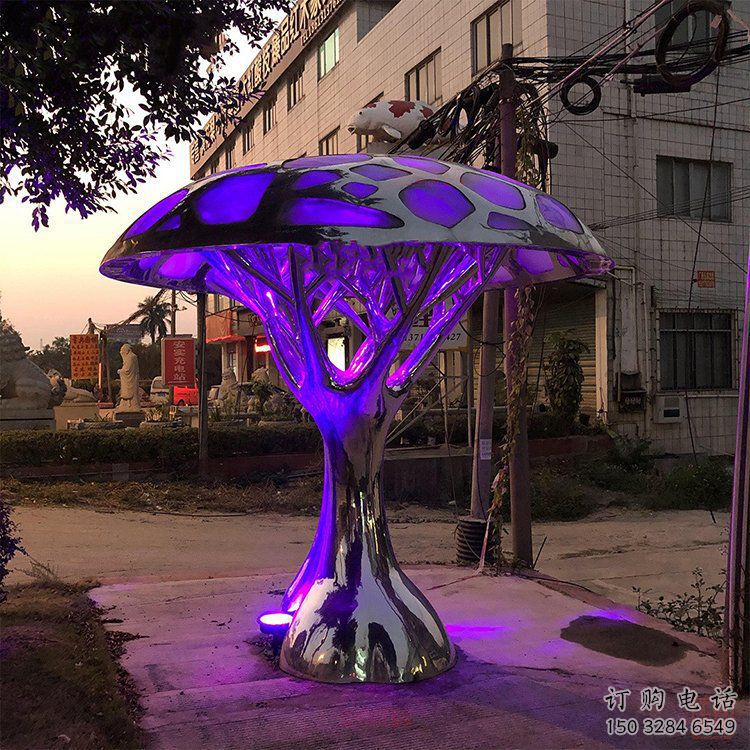 異形樹冠雕塑廠家 現代小品 拉絲不銹鋼樹冠雕塑廠