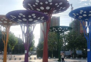 鏤空樹冠雕塑廠家 園林小品 烤漆拉絲不銹鋼樹冠雕塑廠