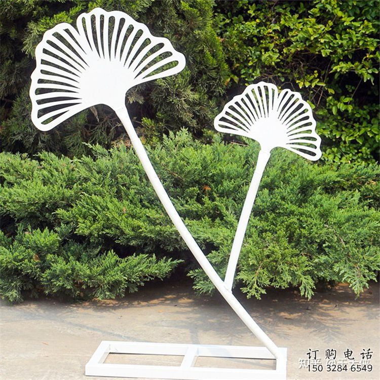 鏤空銀杏葉雕塑廠家 園林小品 大型不銹鋼銀杏葉雕塑廠