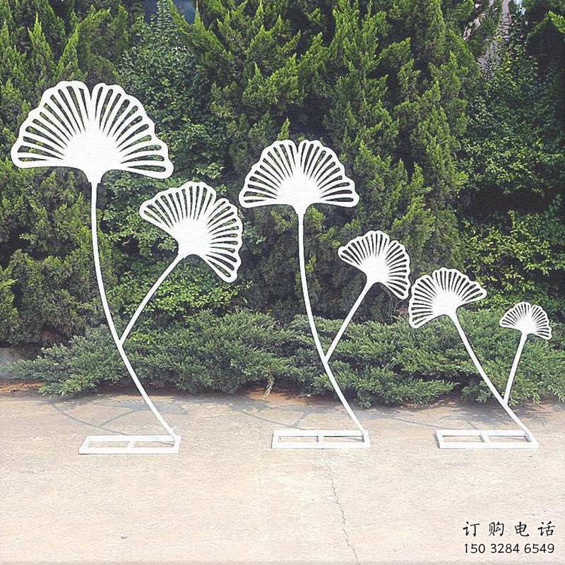 大型銀杏葉雕塑廠家 鍛造小品 抽象不銹鋼銀杏葉雕塑廠