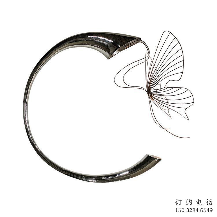 戶外喇叭花雕塑廠家 鏡面小品 大型不銹鋼喇叭花雕塑廠