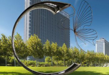 公園喇叭花雕塑廠家 戶外擺件 現代不銹鋼喇叭花雕塑廠