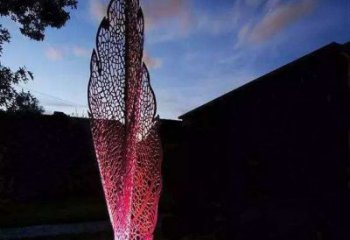 異形芭蕉葉雕塑廠家 現(xiàn)代公園小品 鏤空不銹鋼芭蕉葉雕塑工廠