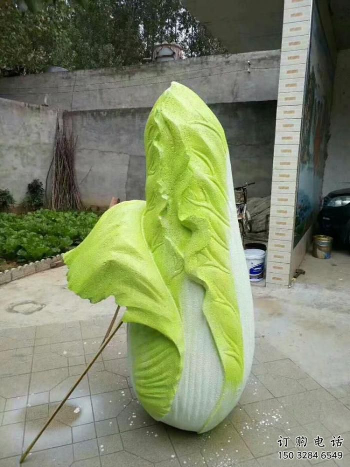 大型商場大白菜雕塑廠家 仿真擺件 彩繪不銹鋼大白菜雕塑價格
