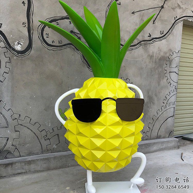 異形菠蘿雕塑廠家 現(xiàn)代小品 廣場(chǎng)菠蘿雕塑定制
