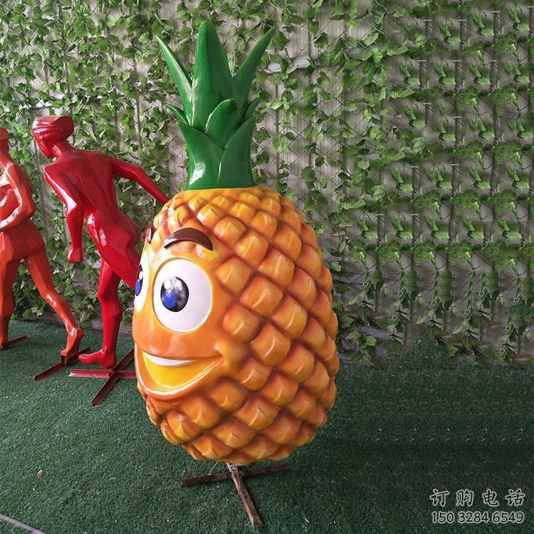 幾何菠蘿雕塑廠家 幼兒園小品 創(chuàng)意菠蘿雕塑廠