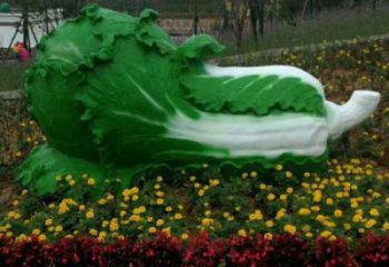 仿古白菜雕塑廠家 草地小品 房地產不銹鋼白菜雕塑廠