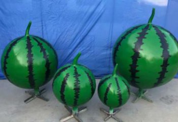 仿古西瓜雕塑廠家 草地小品 房地產不銹鋼西瓜雕塑廠