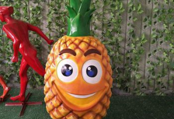 抽象菠蘿雕塑廠家 現代小品 創意菠蘿雕塑價格