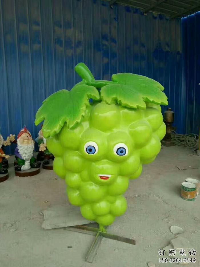 中式葡萄雕塑廠家 創(chuàng)意小品 仿真水果葡萄雕塑廠