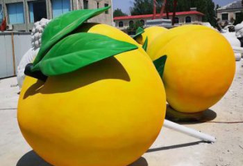 園林桃子雕塑廠家 彩繪小品 中式桃子雕塑廠