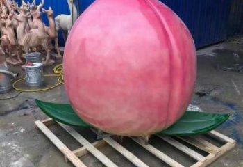 戶外桃子雕塑廠家 噴漆小品 大型桃子雕塑定制