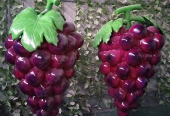 噴漆葡萄雕塑廠家 中式小品 草地葡萄雕塑定做