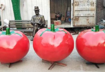 抽象番茄雕塑廠家 公園仿真小品  戶外番茄雕塑定做