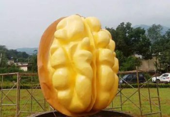 幾何核桃雕塑廠家 公園小品 廣場核桃雕塑定制