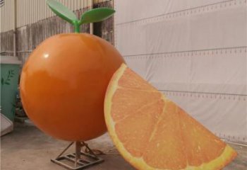 廣場(chǎng)橘子雕塑廠家 彩繪小品 仿真橘子雕塑廠